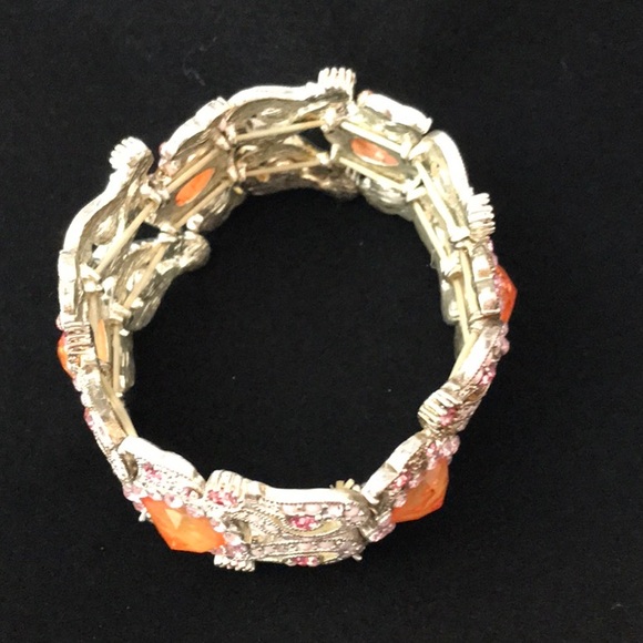 Ornate Colored Gemstone Stretch Bracelet - Picture 3 of 4